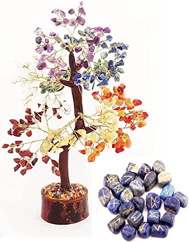 Sharvgun sete chakra cura natural cura geme cristal bonsai Fortune Money Tree para boa sorte,