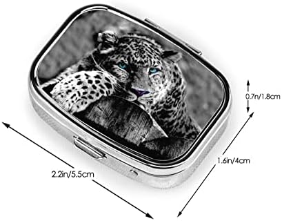 Psvod Black and White Tiger Mini Travel Diário Caixa de comprimidos - Lembrete de comprimidos
