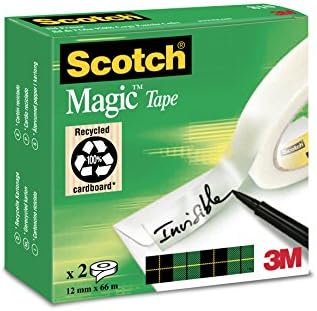 Fita Magic Scotch - Roll Roll - 25mmx66m, prata, preto