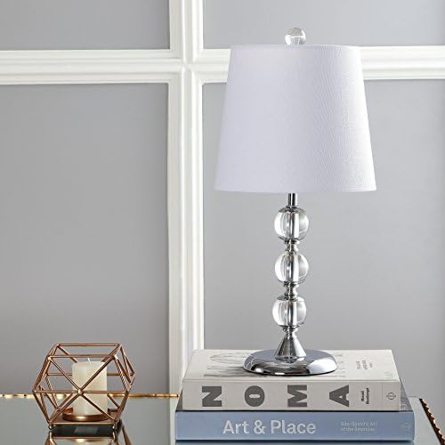 Jonathan Y Jyl2026a Hudson 20 Crystal Mini Led Table Lamp Tradicional, Frenchcountry, Transição para o quarto,