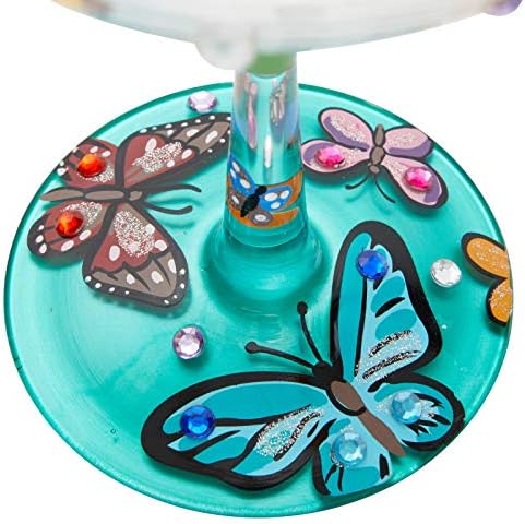Designs da Enesco por Lolita Butterflies Copa de Balon Gin Glass, 1 contagem, multicolor
