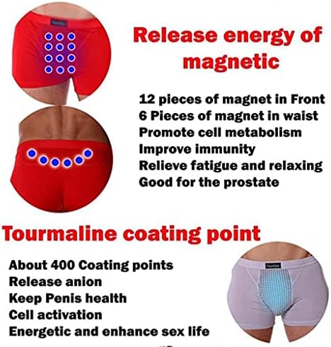 XSion 3/5 pacotes de terapia magnética masculina cuecas boxeadores de saúde melhorando o poder