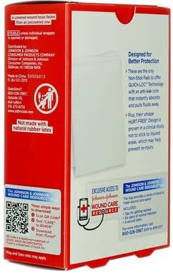 Band-Aid® Brand Hurt-Free® Non-Stick Pads 2inx3in, 10 contagem