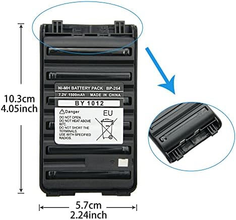 BP-264 NI-MH Carregador de bateria BC-192 para ICOM IC-V80 IC-T70 IC-F27SR F3002 F4002 F3001 F4001 Base de