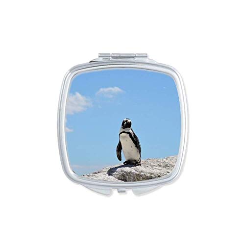 Penguin Ocean Antártico Science Nature Picture Mirror Portátil Compact Pocket Maquiagem de dupla face vidro