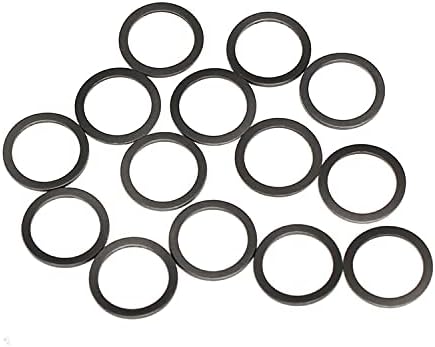 117pcs 2,7 mm de diâmetro externo arruela de gaxeta preta ar grafite arandesa de plástico de nylon anel círculo
