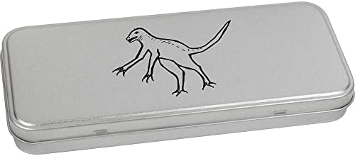 Azeeda 'Dinosaur' Metal Articled Stationery Tin/Storage Box