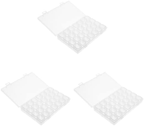 Cabilock 3pcs diamante adesivo transparente contas de ponta portátil recipiente de charme de contas: