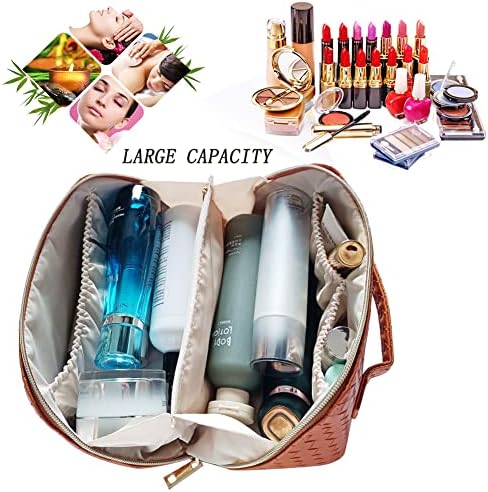 Qeenrtuu de grande capacidade Travel Saco de maquiagem de bolsa de cosméticos Organizador para mulheres portáteis