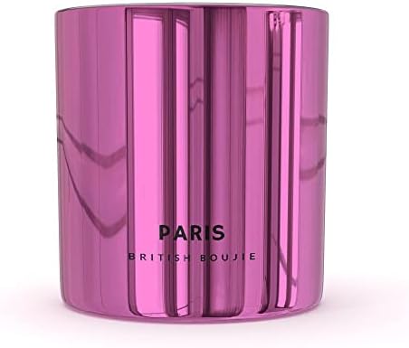 Paris Rose e Sandalwood Grande vela perfumada de luxo em caixa - Fragrância luxuosa com tempo de queimadura longa