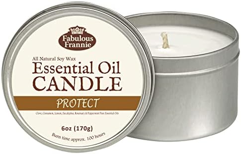 Fabuloso Frannie All Natural Aromaterapy Soy Candle Travel Tin Fable com óleos essenciais puros 100 horas