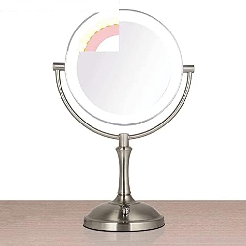 Espelho de maquiagem do espelho de vaidade Simwa, espelho de espelho de desktop metal europeu LED, espelho