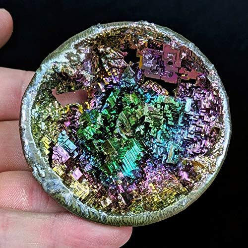 Akkapeary 3 Exclusivo vibrante arco -íris redondo bismuto geode transformação de cristal cura