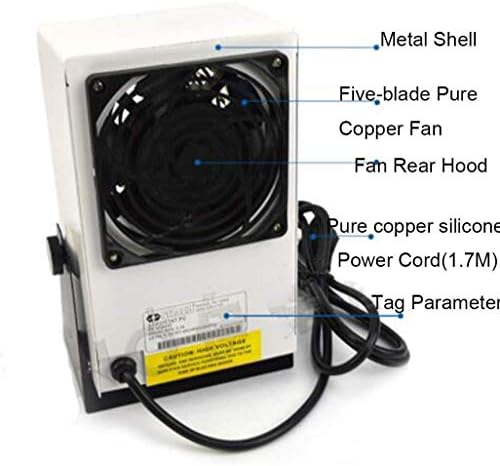 Eleoption PC ionizando o ventilador de ventilador de ventilador de ar anti-estático AC 45 ~ 110cfm superior