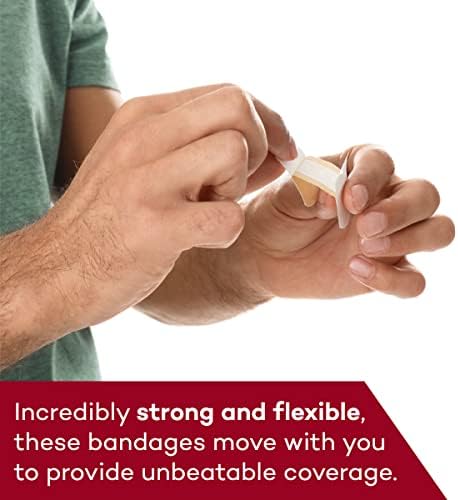 Dealmed Fabric Oval Bandagens adesivas flexíveis-100 bandagens de contagens com almofada antiaderente,