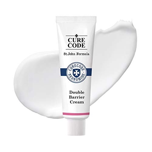 Curecode Double Barrier Cream Cream Ciência da pele biome com neuromida, incentiva a ceramida,