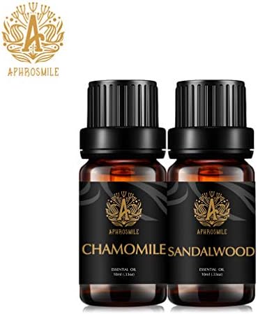 Óleos essenciais de aromaterapia em sândalo para difusor, kit de óleo essencial de camomila
