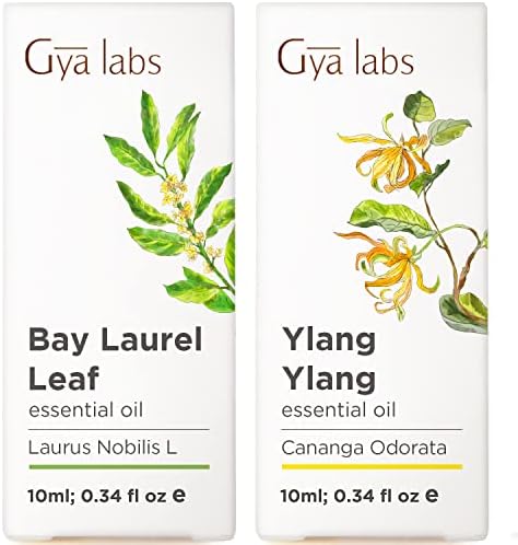 Óleo de folha de louro e óleo Ylang Ylang - Nutrição de cabelo Gya Labs para cabelos saudáveis ​​e couro cabeludo