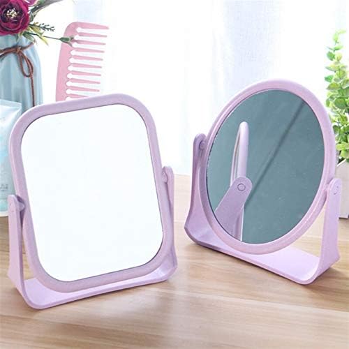 FXLYMR Desktop Makeup espelho de beleza espelho espelho espelho coração slottable mesa compacta espelho cômoda plástica rosa espelhos bege rosa ferramentas cosméticas/a