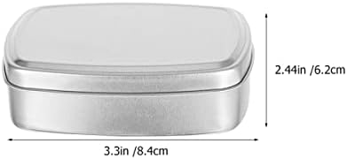 Alipis 20pcs amostra de alumínio Mini especiarias de maquiagem Candies Tin artesanato retangular latas organização