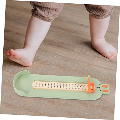 Hemoton 2pcs Foot de medição do pé infantil Sapatos verdes abdomarco bebê plástico bebê