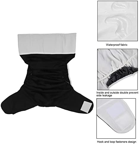Fralda de pano adulto, boa absorção de absorção respirável Black lavabável trava da urina Proteção de roupas