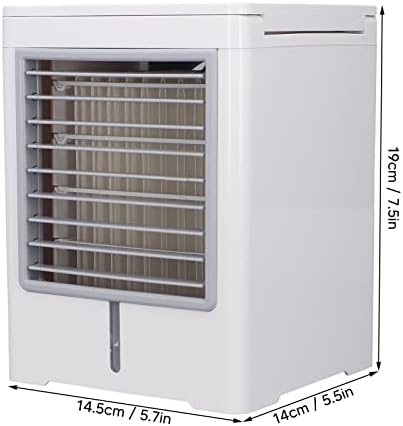Ventilador de resfriamento pessoal, capacidade de armazenamento de 470 ml timível 3 velocidade de vento mini