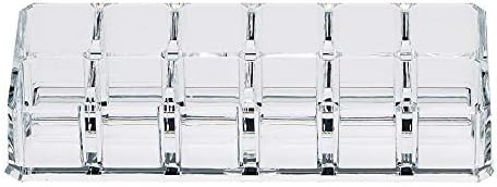Organizador e armazenamento de maquiagem de 4 compartimentos: armazenamento transparente de armário de