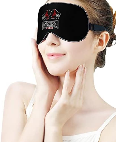 Eu amo máscara para os olhos de boxe com alça ajustável para homens e mulheres noite de viagem para dormir uma