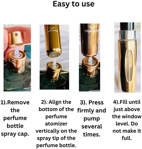 Vorgato Luxo - 3 Atomizador de perfume -5ml- pulverizador de atomizador para perfume - Mini perfume Recarregável