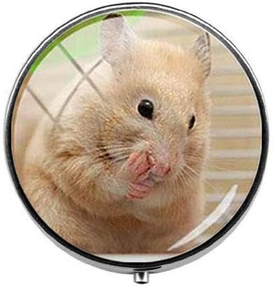 Linda adorável caixa de comprimidos de hamster de rato pequeno de animais de estimação - caixa de pílula -