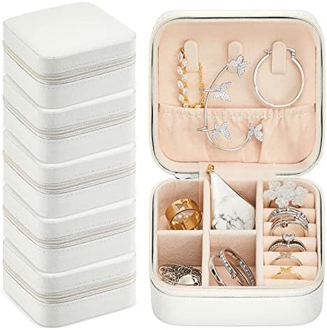 6 PCs Jóias de jóias de viagem Organizador de jóias de jóias pequenas caixas de jóias de dama de honra Caixas