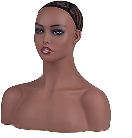 L7 Mannequin Black Mannequin Head Bust Bust Makeup Manikin Head Stand para Wigs Sunglasses Hats Display