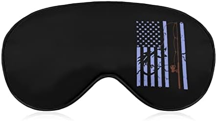 Máscara de dormir da bandeira de pesca dos EUA com tira de alça ajustável Blackout Blackout Blackold para